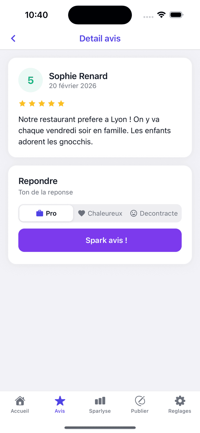 Respond to your Google reviews in one click with AI