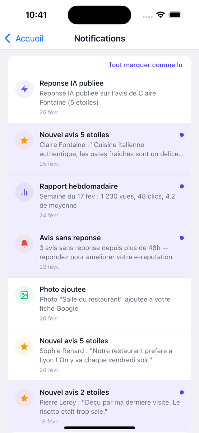 Ne manquez plus aucun avis Google