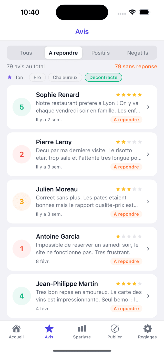 Tous vos avis Google en un seul endroit